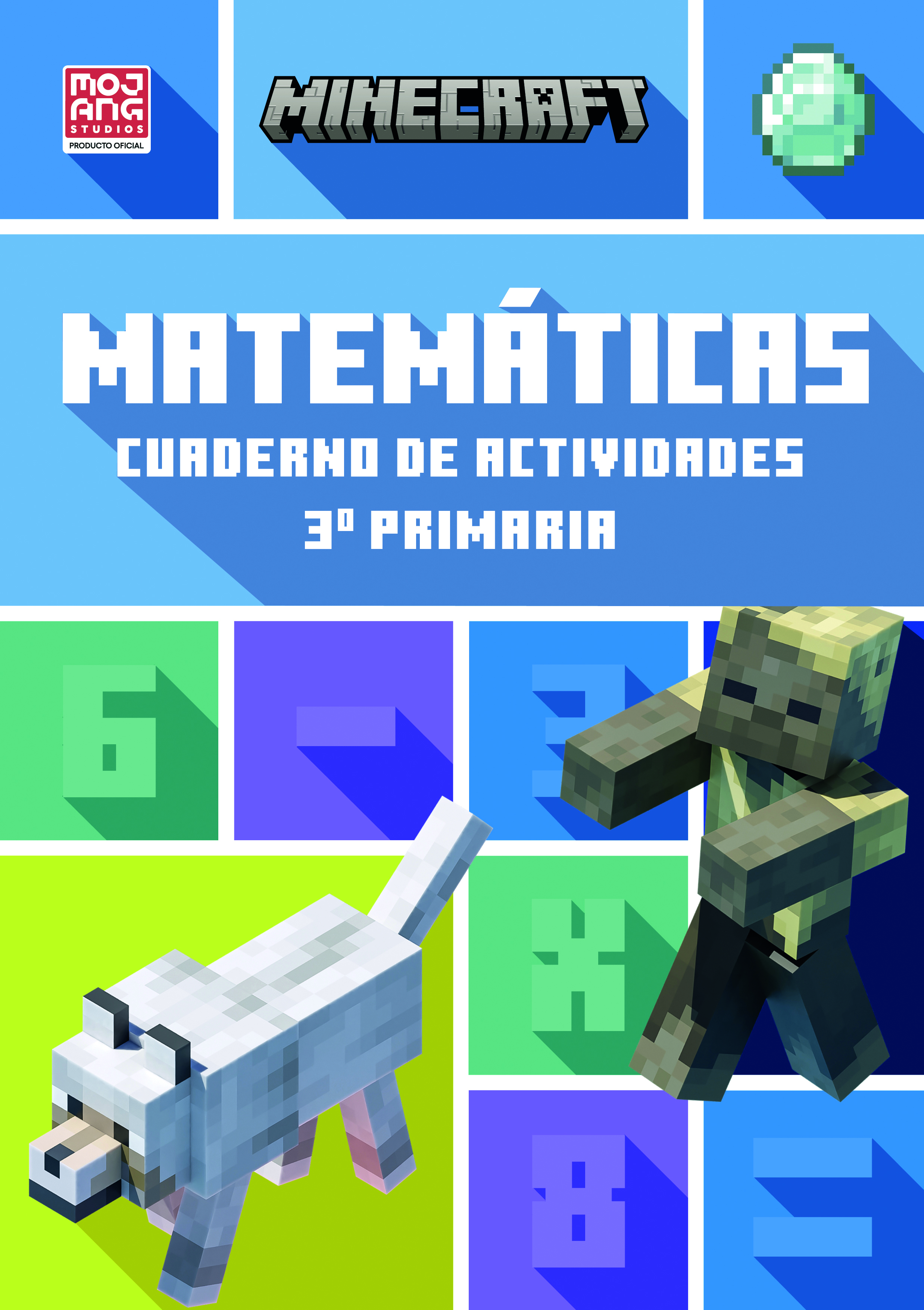  Minecraft oficial: cuaderno de actividades, Matemáticas 3.º primaria 