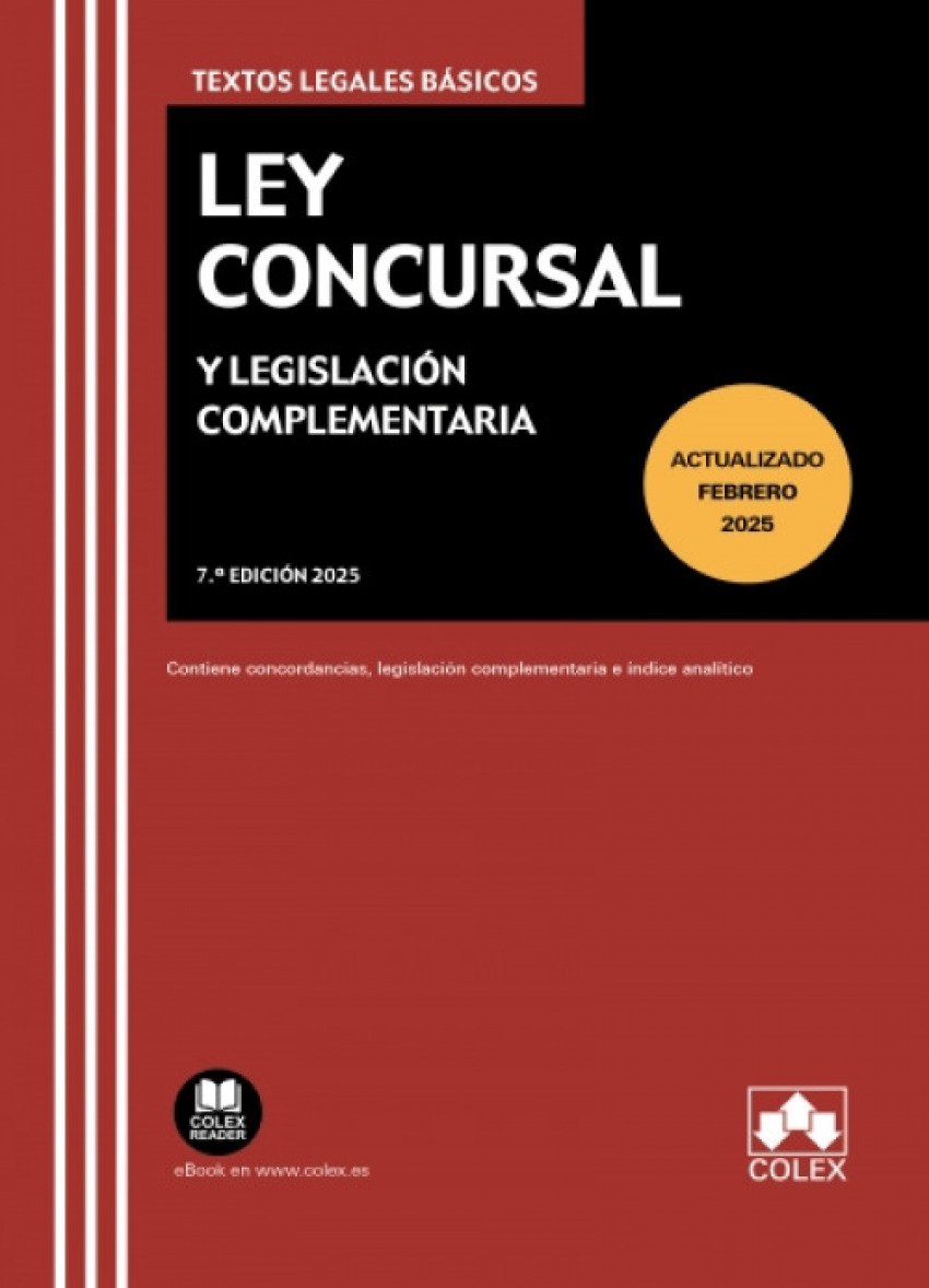 LEY CONCURSAL Y LEGISLACION COMPLEMENTARIA 2025