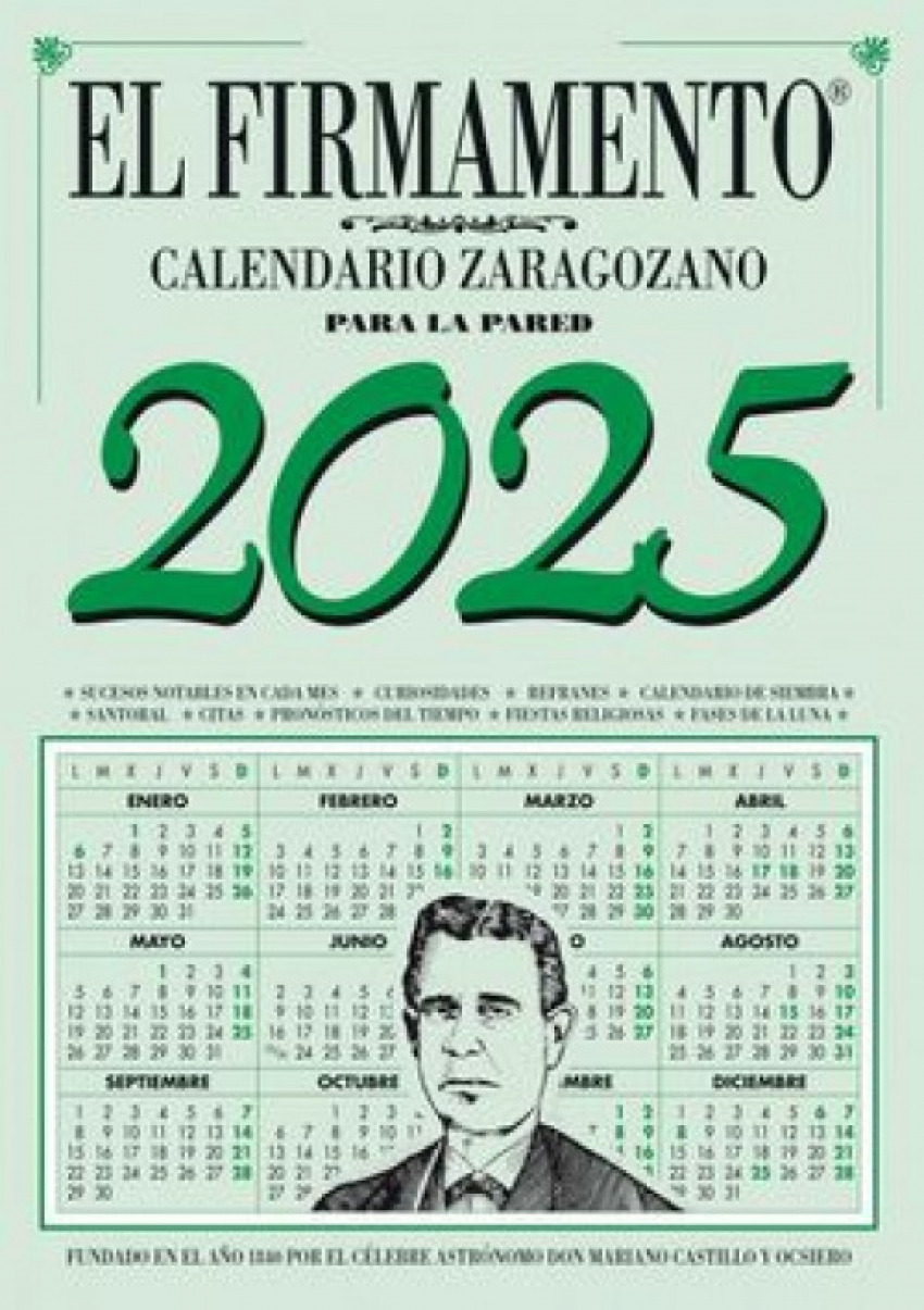 Calendario pared Zaragozano 2025