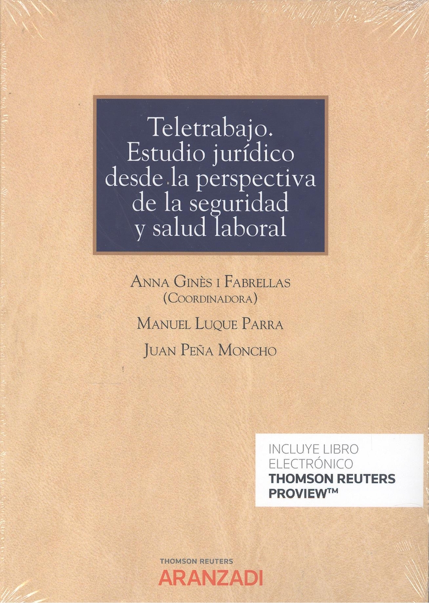 Teletrabajo. Estudio jurídico desde la perspectiva de seguridad y salud laboral