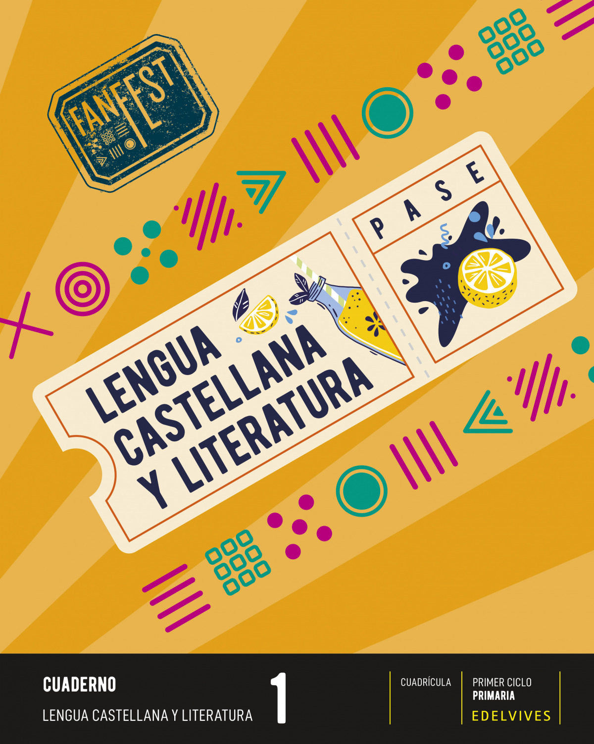 CUADERNO LENGUA 1ºEP CUADRICULA 22 FANFEST