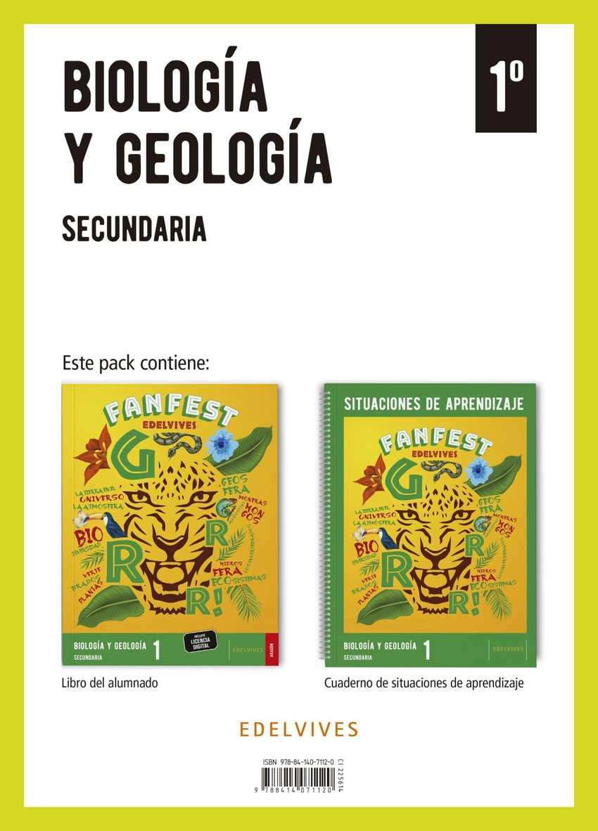  Proyecto: FanFest - Biología y Geología 1 Secundaria. Libro del alumnado + Cuaderno [Aragón] 