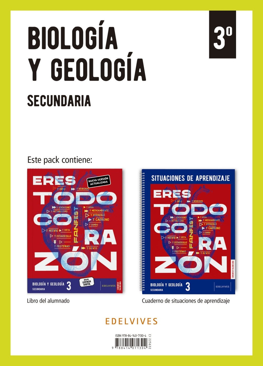  Proyecto: FanFest. Biología y Geología 3 Secundaria [Valencia]. Libro del alumnado + Cuaderno 