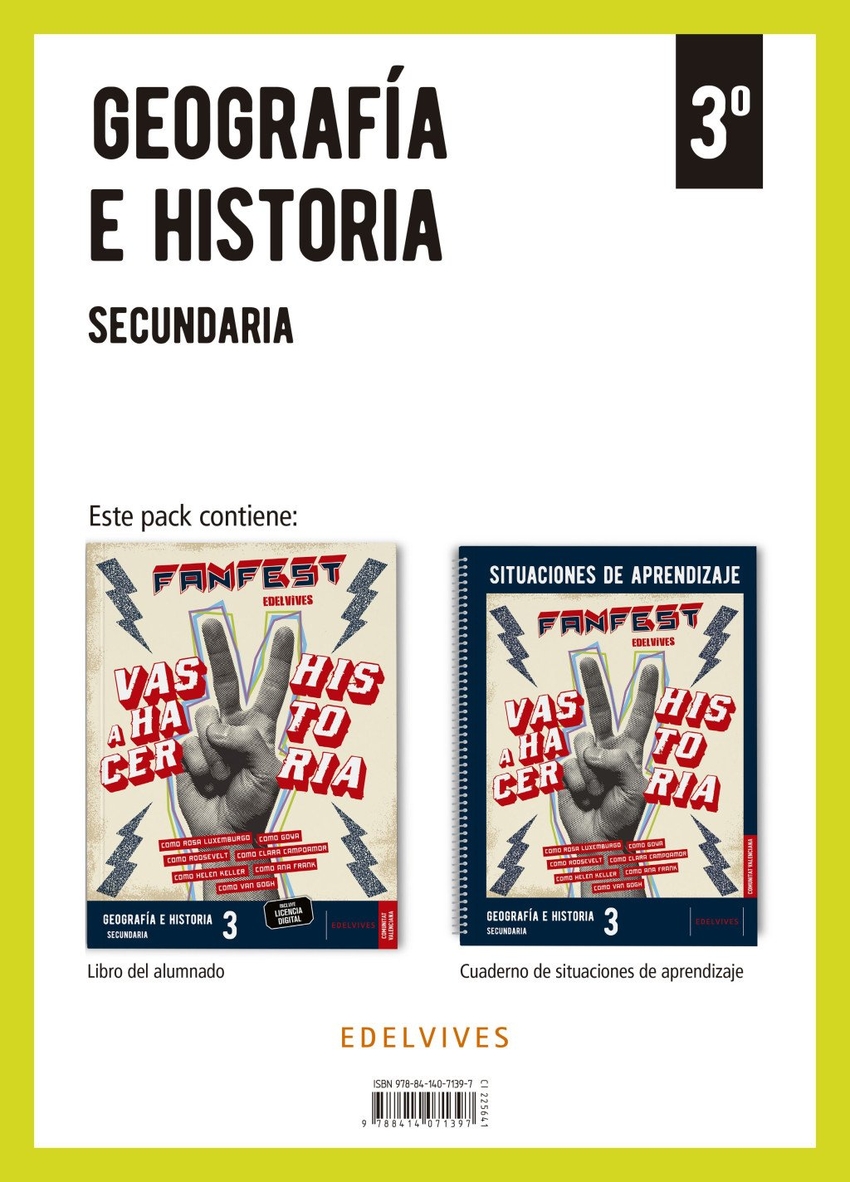  Proyecto: Fanfest. Geografía e Historia 3 Secundaria [Valencia]. Libro del alumnado + Cuaderno 