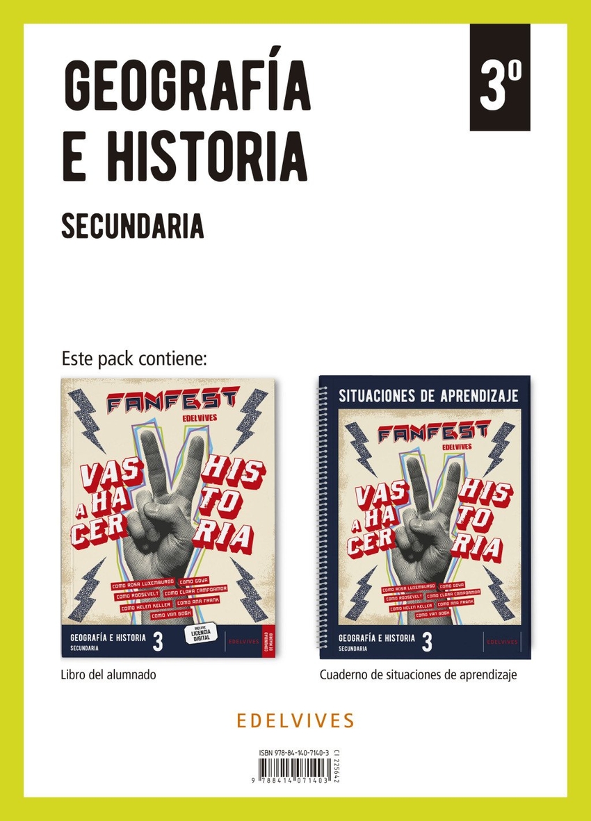  Proyecto: Fanfest. Geografía e Historia 3 Secundaria [Madrid]. Libro del alumnado + Cuaderno 