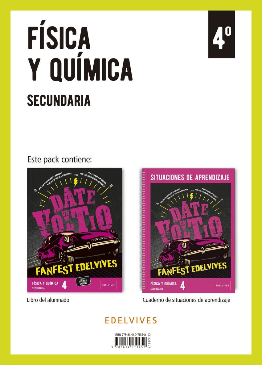  Proyecto: FanFest. Física y Química 4 Secundaria. Libro del alumnado + Cuaderno 
