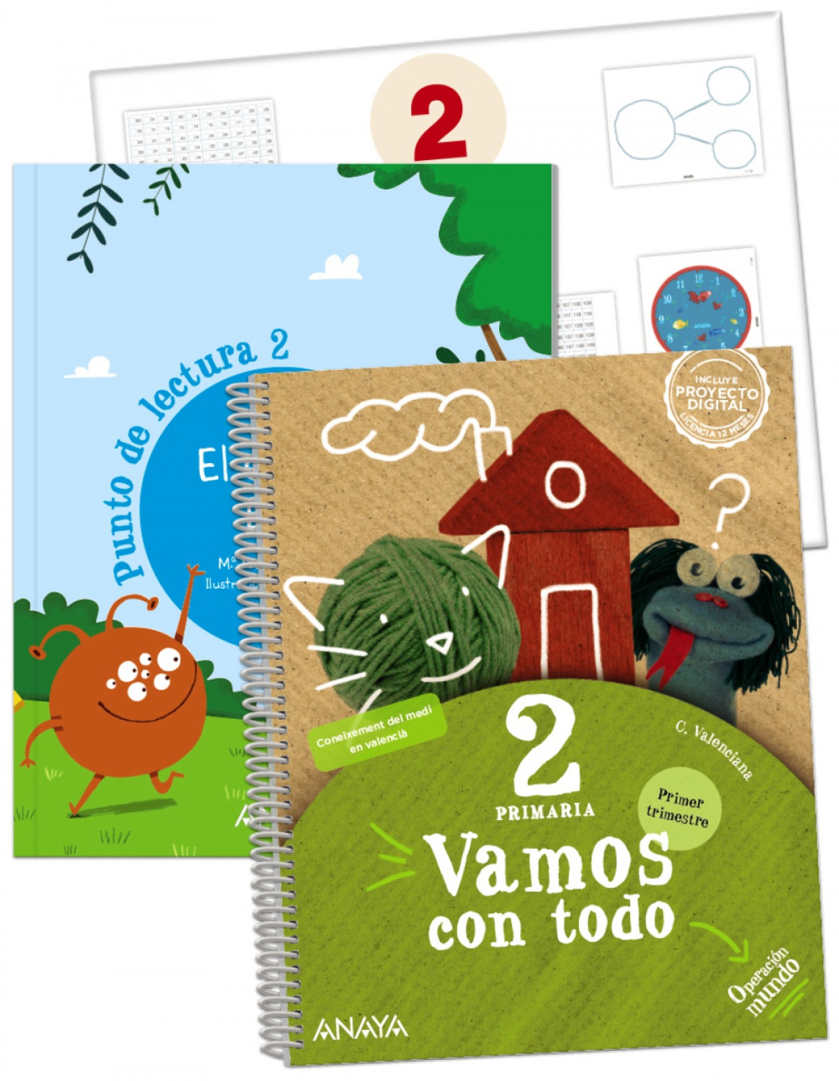  Vamos con todo 2. Primer trimestre. + Punto de lectura 2 + Material manipulativo 