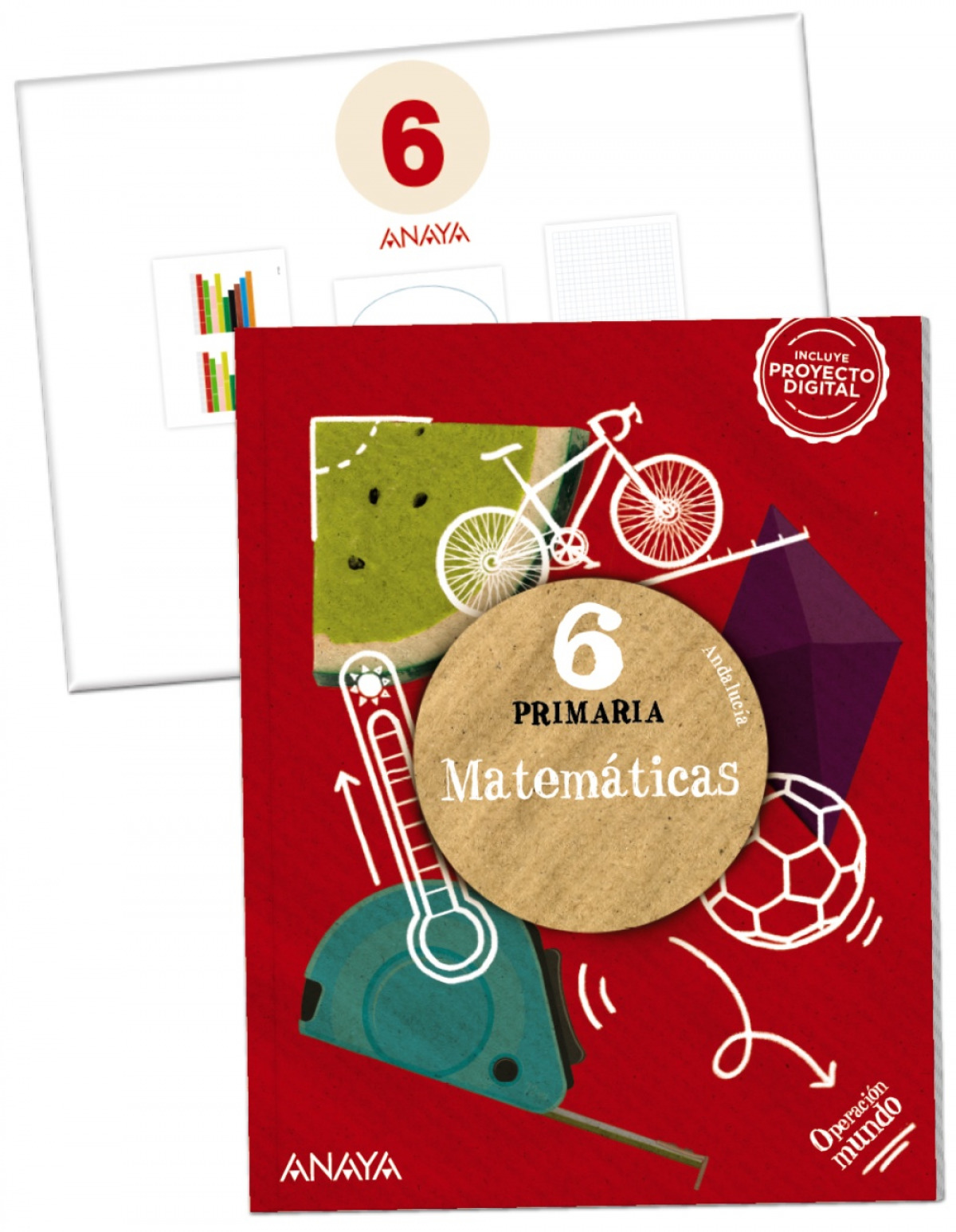 MATEMÁTICAS 6ºPRIMARIA +MAT.MANIPULATIVO. OPERACIÓN MUNDO. ANDALUCÍA 2023
