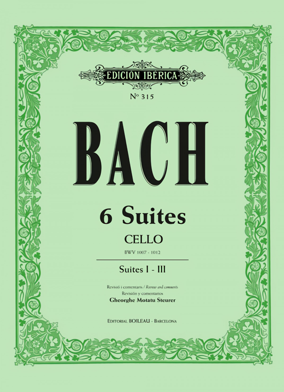  Bach 6 Suites chelo Vol.1 (Suites I-II-III) 