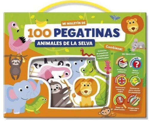 MALETIN 100 PEGATINAS ANIMALES DE LA SELVA