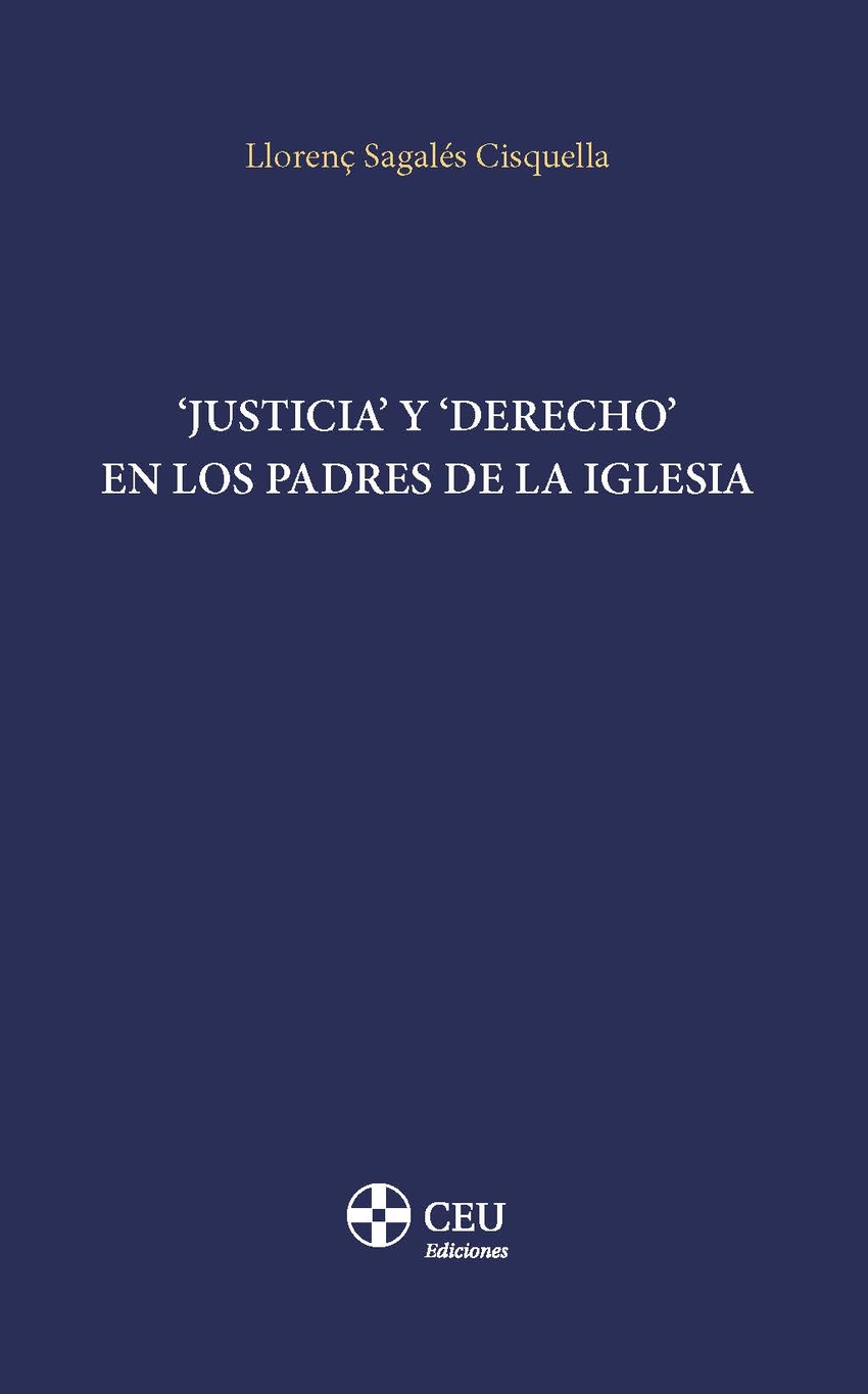 ?Justicia' Y ?Derecho' en los Padres de la Iglesia