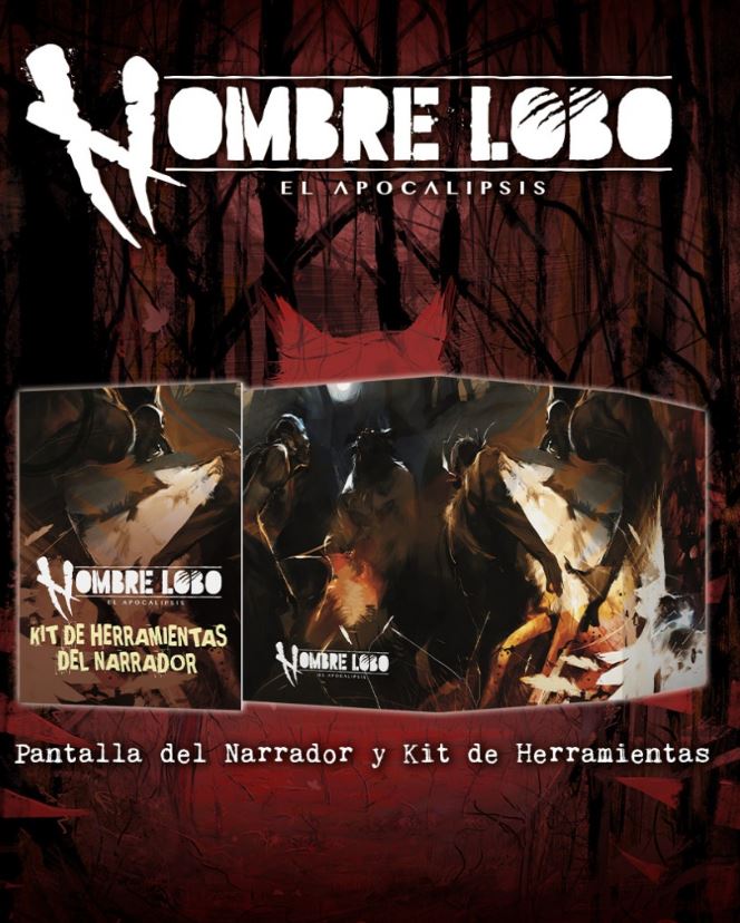 PANTALLA DEL NARRADOR Y KIT DE HERRAMIENTAS. HOMBRE LOBO EL