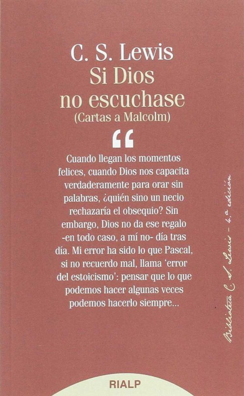 Si Dios no escuchase