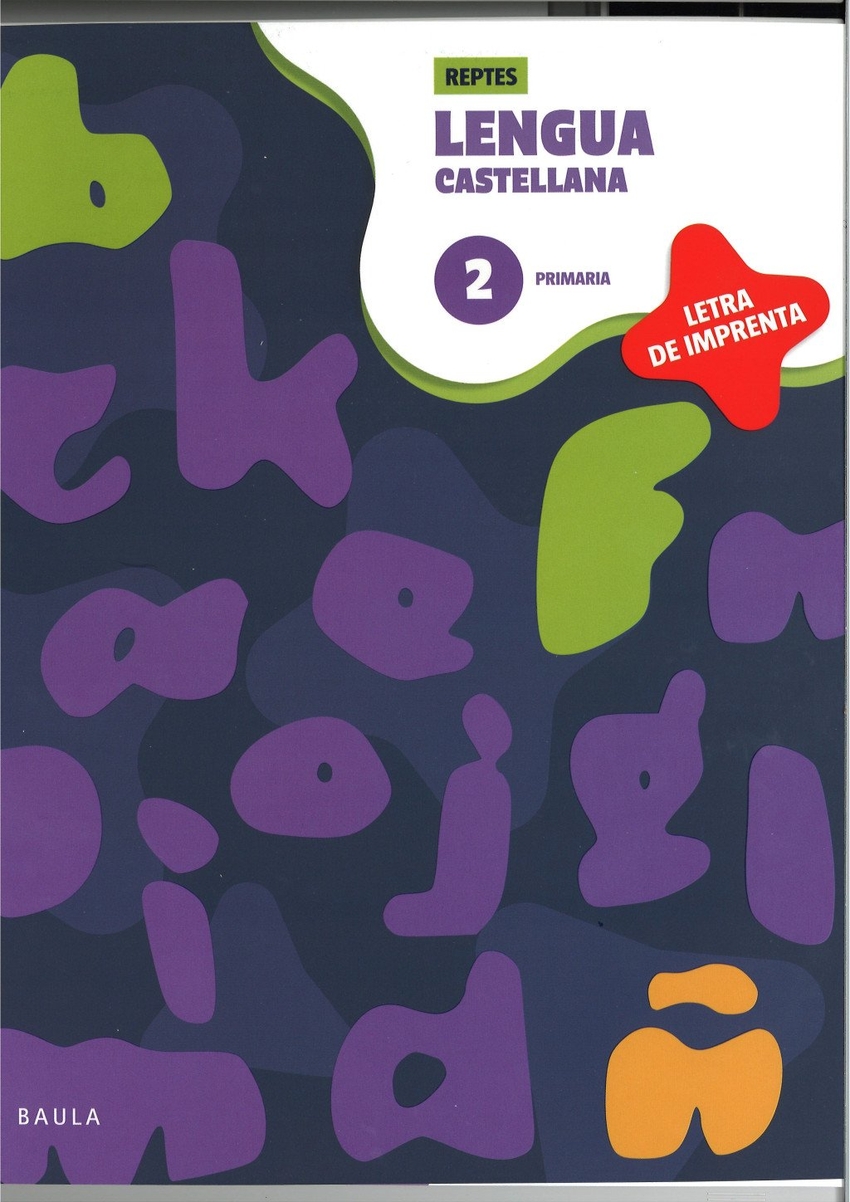  Cuaderno de Lengua castellana 2 Primaria - Reptes - Letra de impr 
