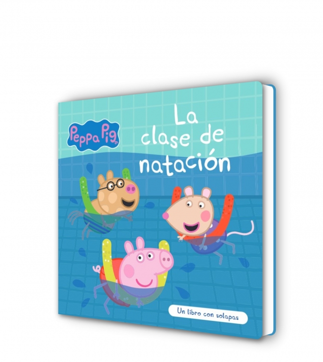  Peppa Pig. Libro de cartón con solapas - La clase de natación 