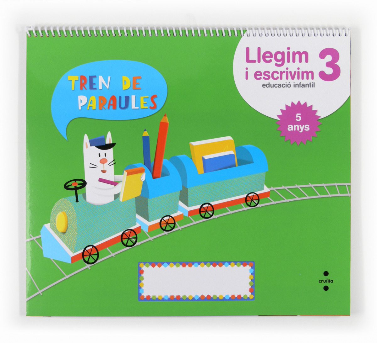 Quadern llegim i escrivim 3 5 anys tren paraules