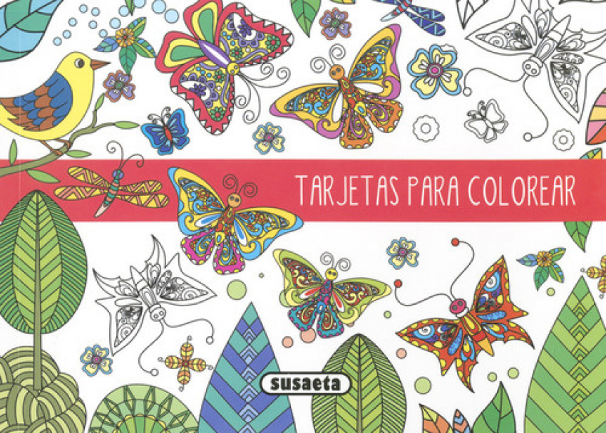 TARJETAS PARA COLOREAR (BANDA ROJA)