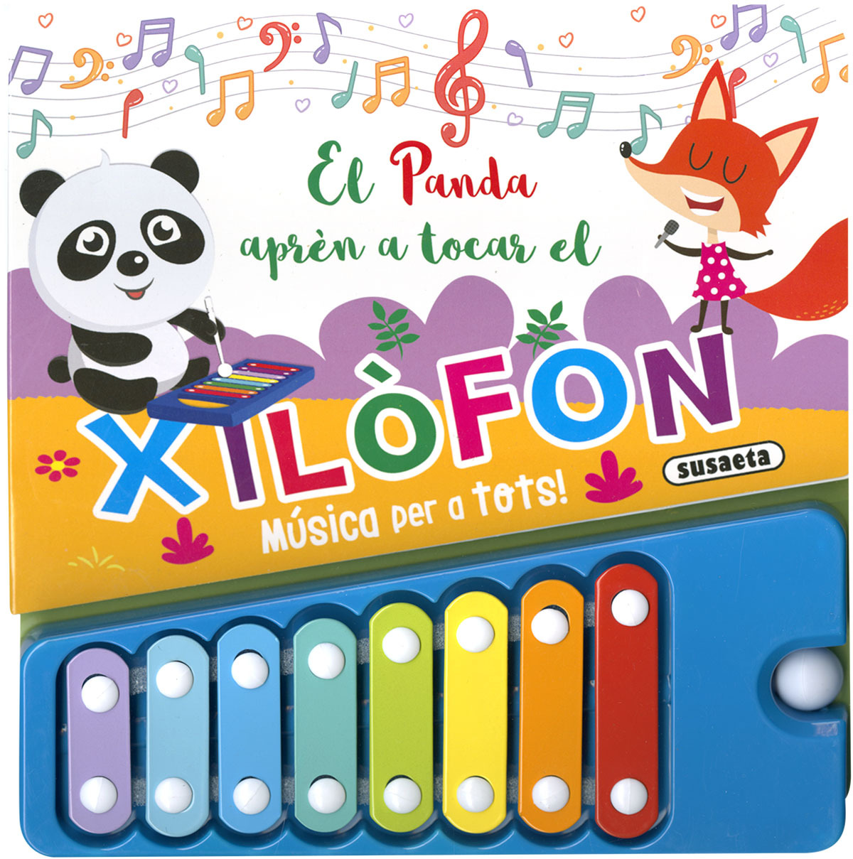 El panda aprèn a tocar el xilofòn