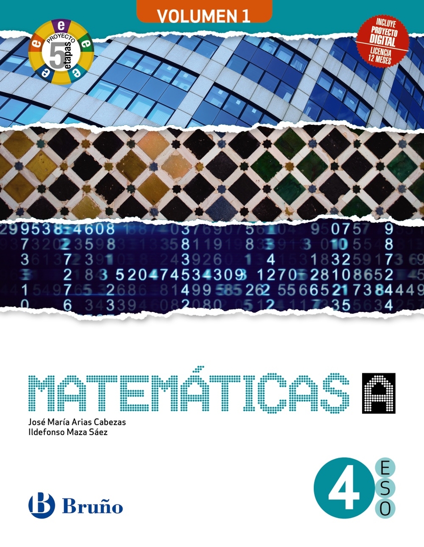  Matemáticas 4 A ESO 3 volúmenes Proyecto 5 etapas 
