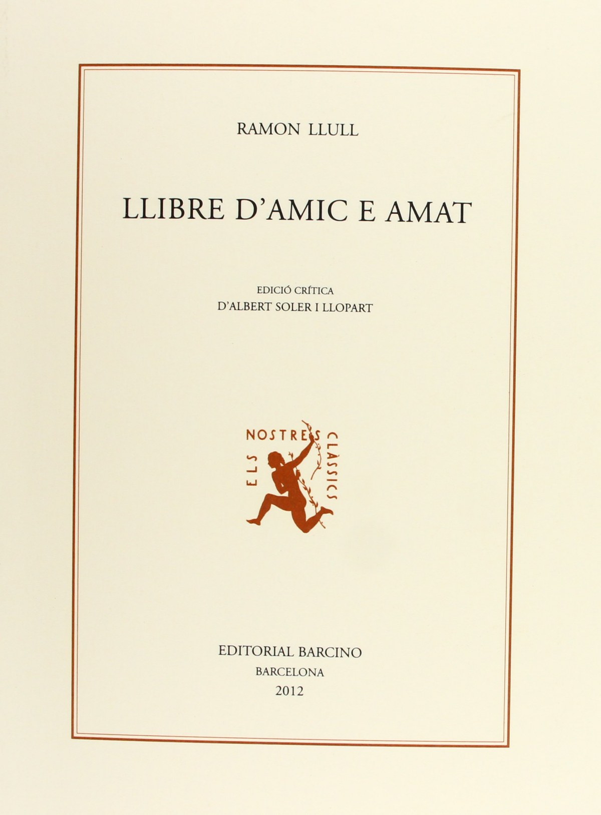 Llibre d´amic e amat