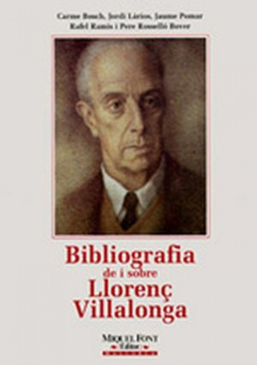 BIBLIOGRAF.DE I SOBRE LLORENç VILLALONGA