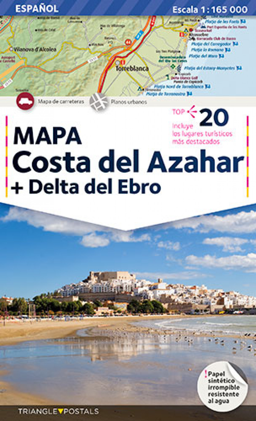 Costa del Azahar + Delta del Ebro, mapa