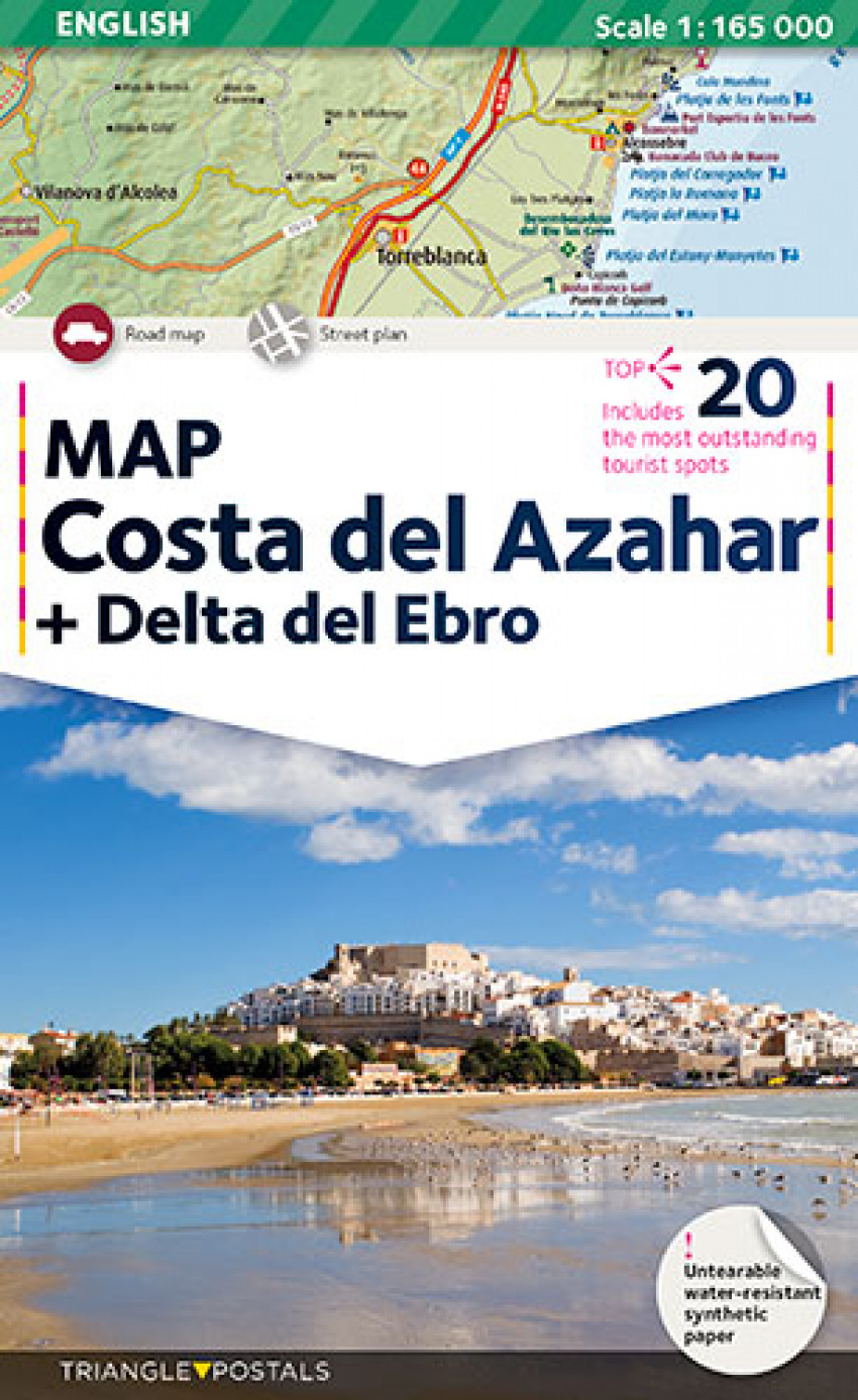 Costa del Azahar + Delta del Ebro, map