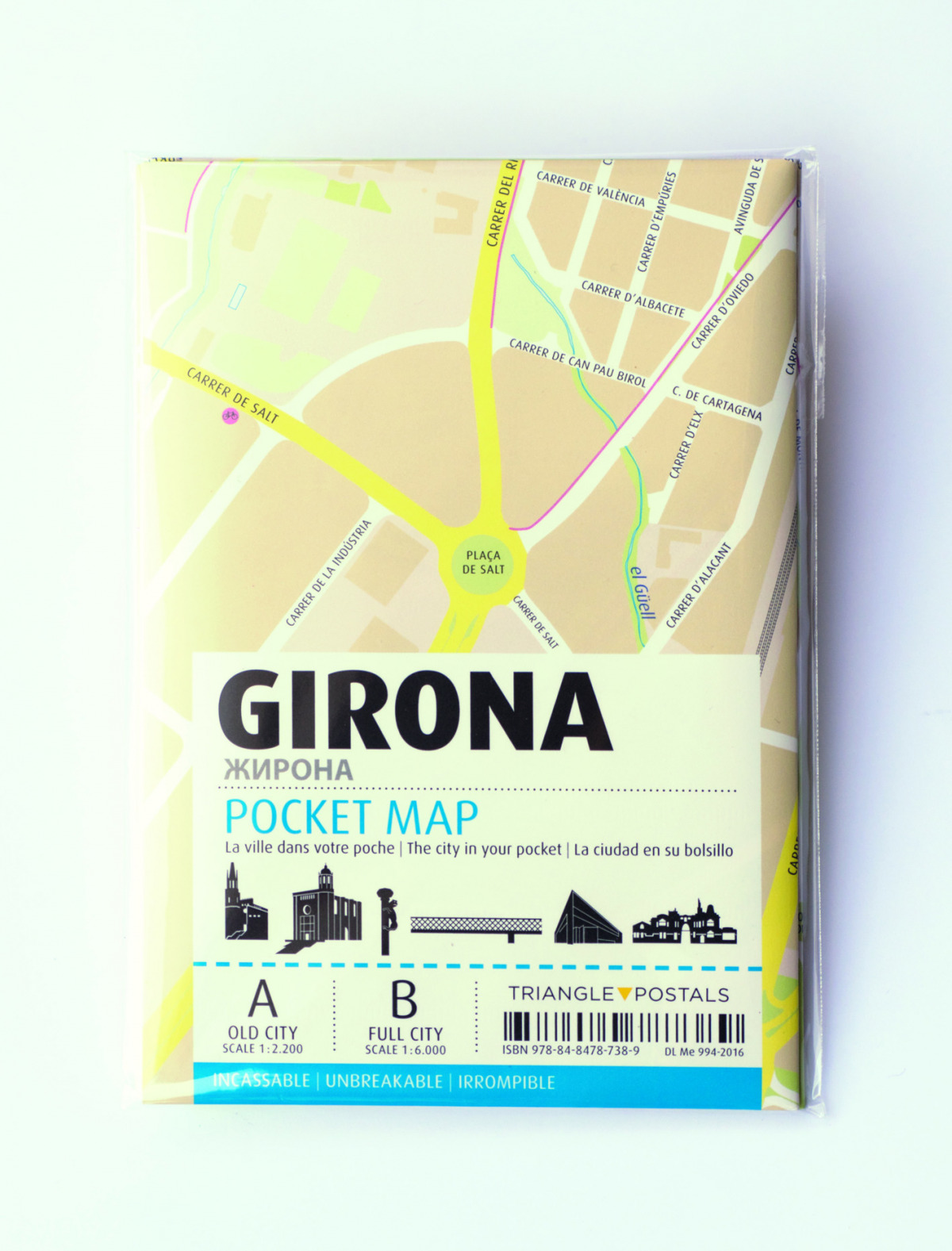 Girona, pocket Map