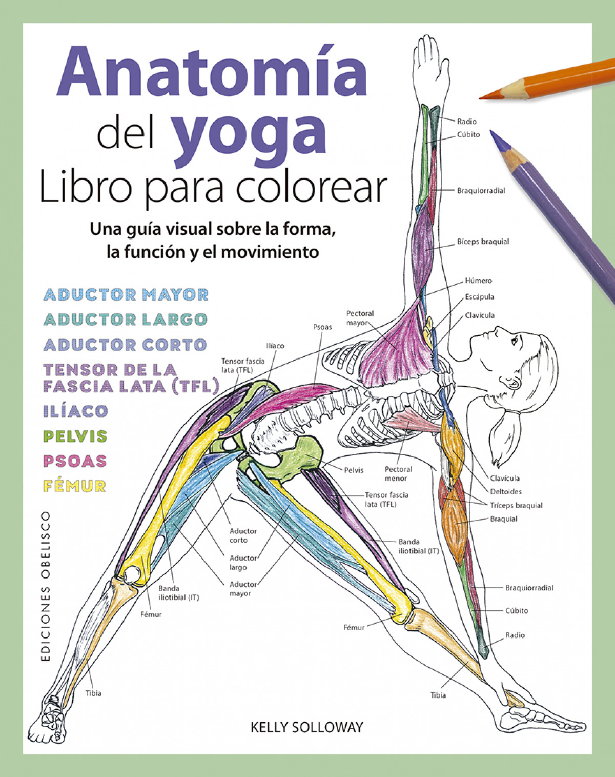 Anatomía del yoga. Libro para colorear