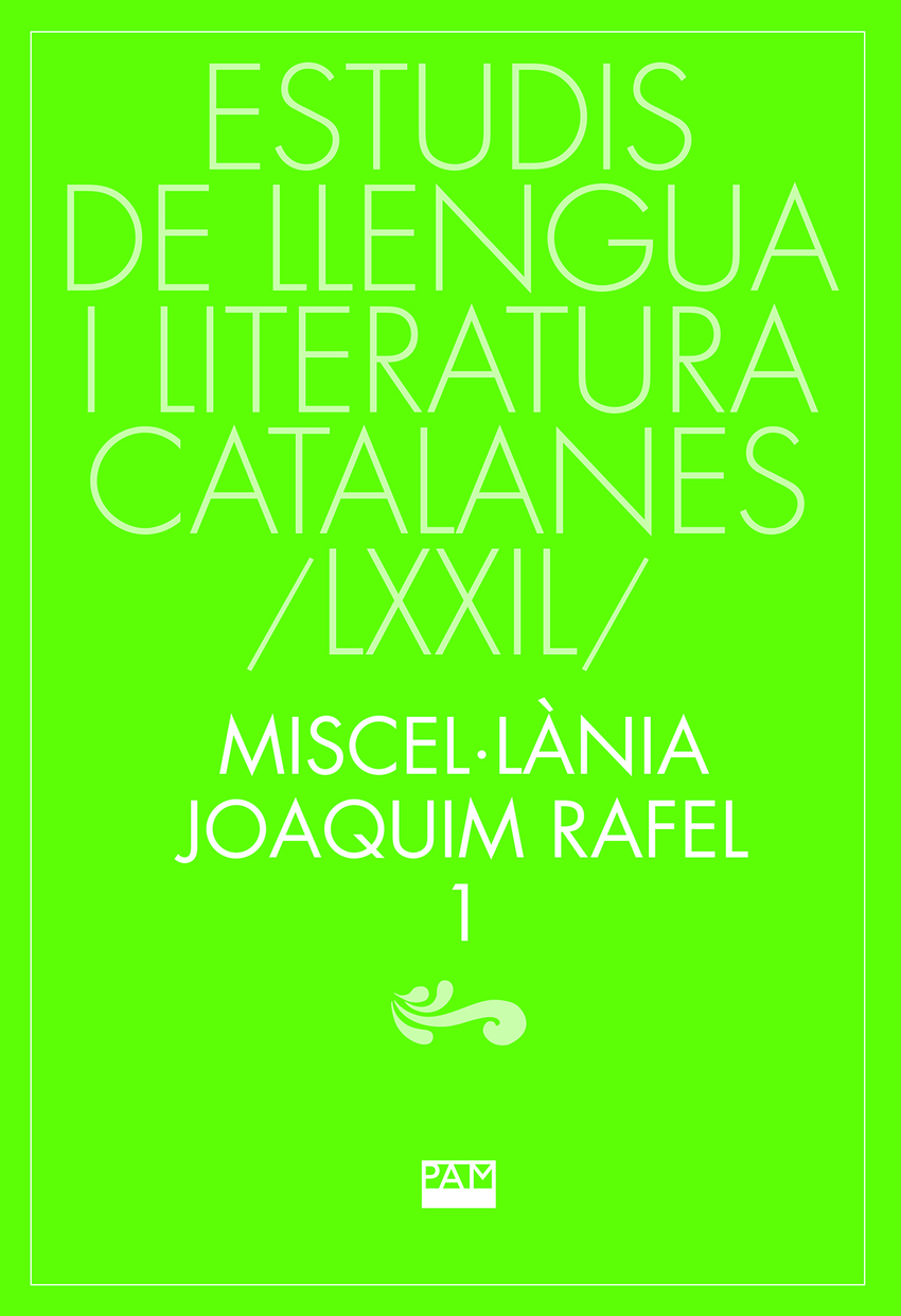 MISCEL·LANIA JOAQUIM RAFEL, 1