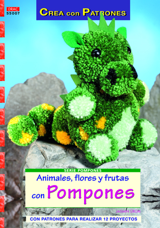 Animales, flores y frutas con pompones