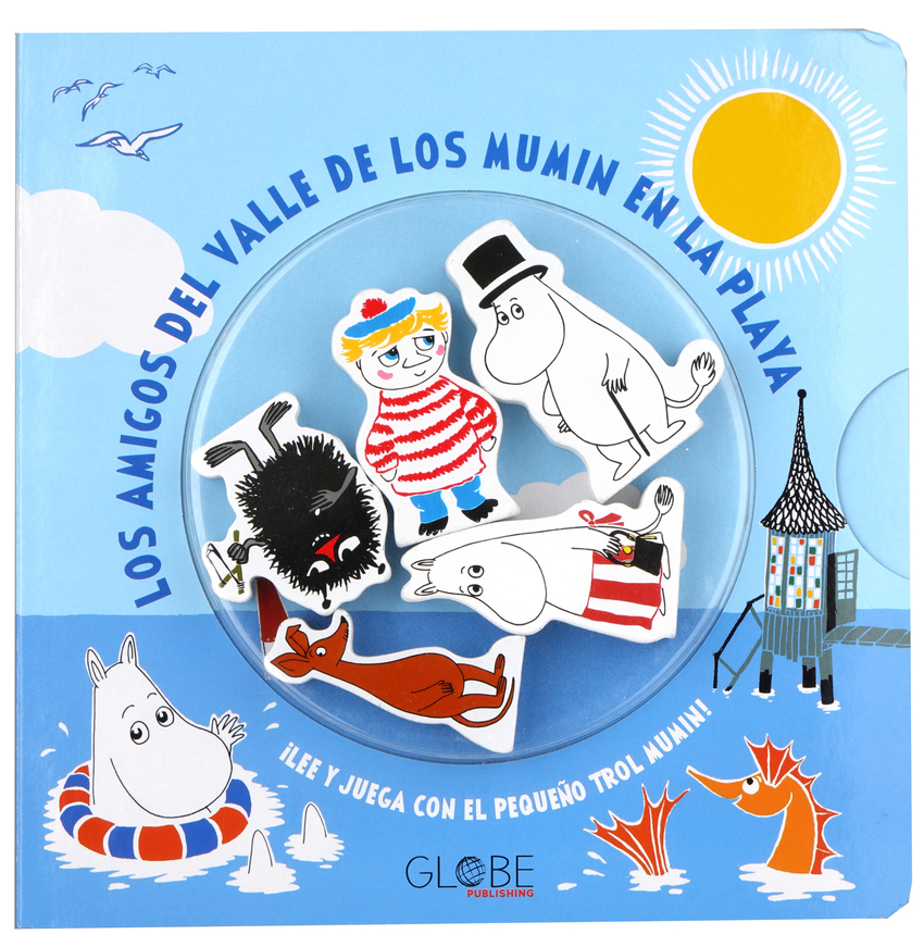 Els amics de la vall dels Mumin a la platja