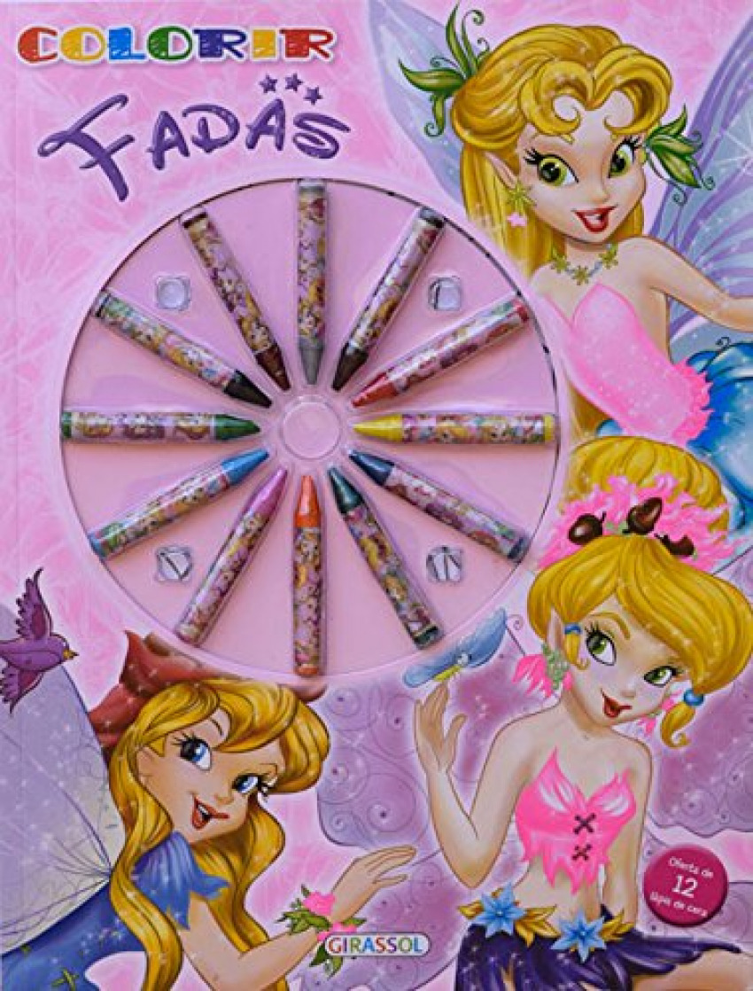  COLORIR FADAS COM LAPIS DE CERA 