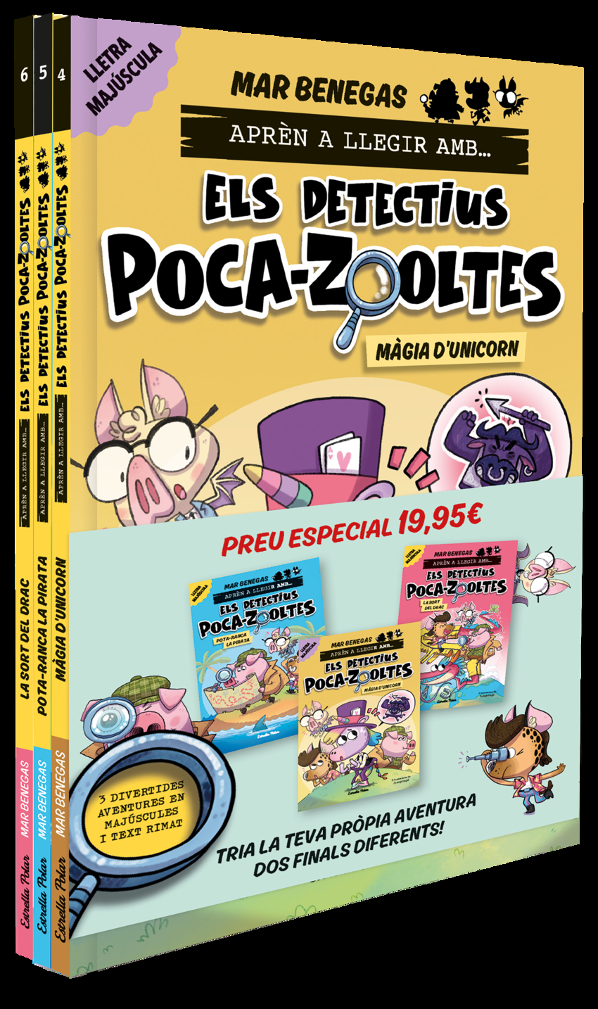 PACK Aprèn a llegir amb... Els detectius Poca-zooltes! 4,5 i 6: En lletra MAJÚS