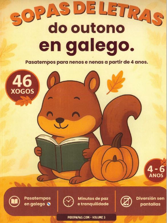  Sopa de letras do outono.(de 4 a 6 anos) 