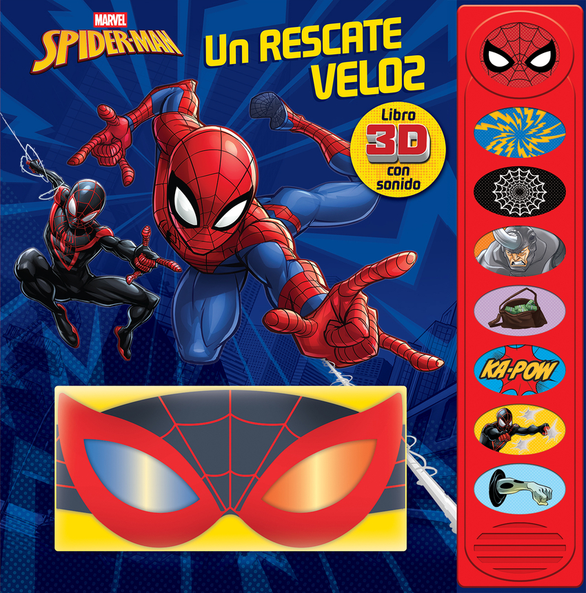  UN RESCATE VELOZ. LIBRO 3D CON SONIDO. SPIDERMAN 