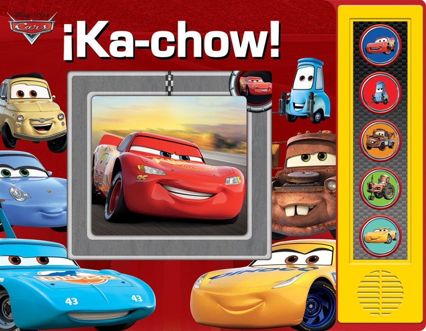 DISNEY PIXAR: CARS - RAYO MCQUEEN, MATE, Y MÁS! -  íKA-CHOW! - TRAZA LA PISTA - LIBRO INTERACTIVO CON SONIDOS - PI KIDS 