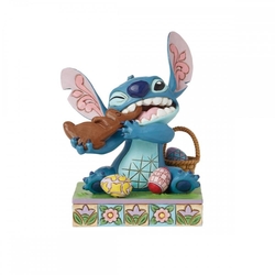 Figura Enesco Diseny Stitch Comiendo Conejo De Chocolate Con