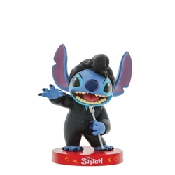 Figura Decorativa Stitch Con Traje De Elvis Negro