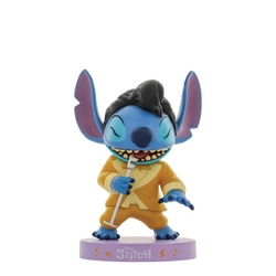 Figura Decorativa Stitch Con Traje De Elvis Dorado