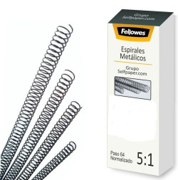 C/100 ESPIRAL METALICA NEGRA 24MM PASO 5:1