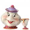 En - Figura Decorativa Mrs Potts Y Chip Detalle