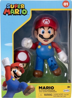 Nintendo - Figura Mario 10 Cm & Super Mushroom