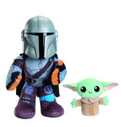 Peluche Mattel Star Wars Clan De Dos Mandalorian Y Grogu