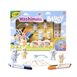 WASHIMALS BLUEY SET 4 MASCOTAS CON STICKERS