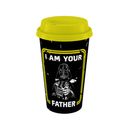 Star Wars - Taza Con Tapa De Plstico I Am Your Father