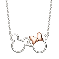 Colgante Mickey &, Minnie Disney Plata