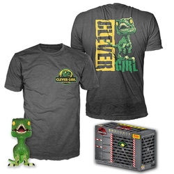 Set Figura Pop & Tee Jurassic Park Velociraptor Exclusive