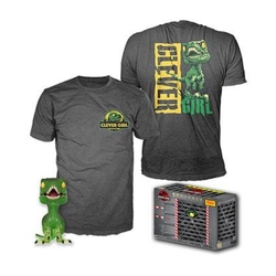 Pop & Tee Jurassic Park Clever Raptor Funko + Camiseta Tall