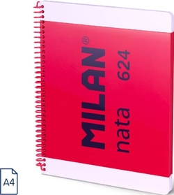 Paq/3 cuaderno espiral a4 80h 95g. cuad.5x5 microperforado color rosa